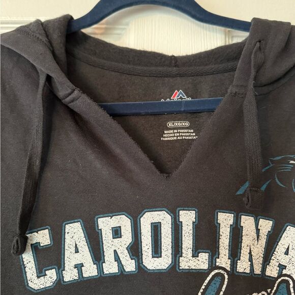 NWT Carolina Panthers Hooded Sweatshirt Hoodie Black - Picture 3 of 3